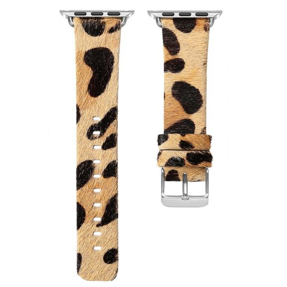 Posh Tech Leopard Leather Apple Watch Band Size 42/44mm  NWT - Picture 4 of 11